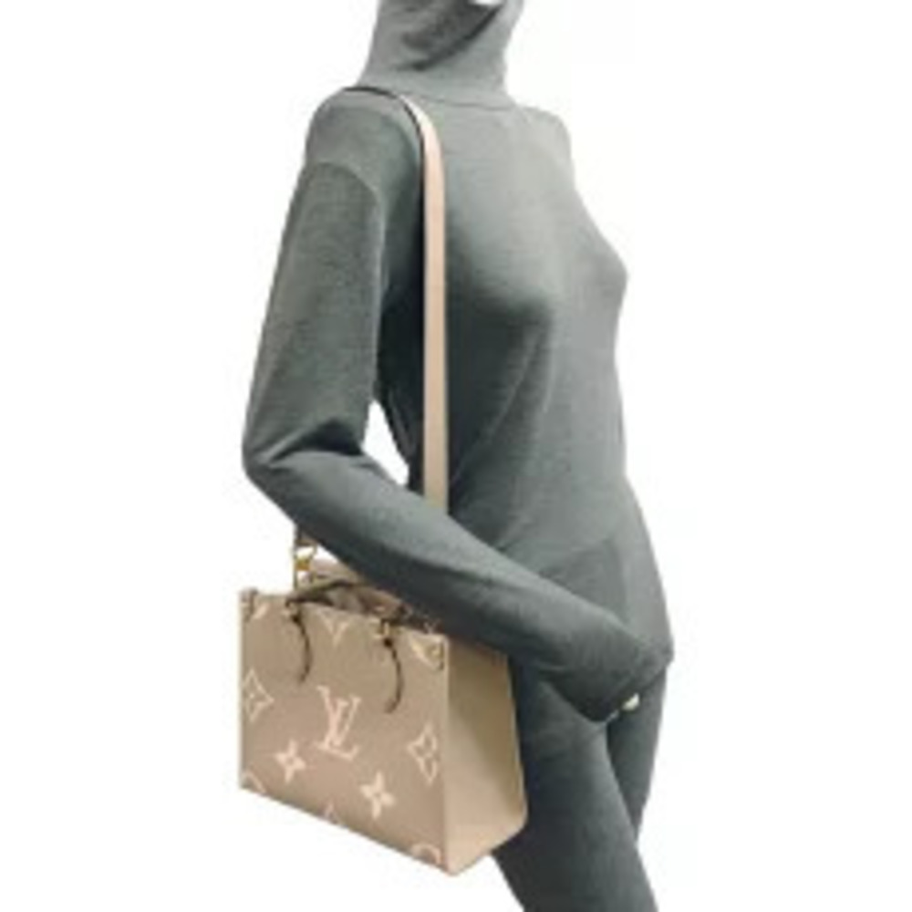 Louis Vuitton Empreinte OnTheGo Handbag Bicolor Monogram Tourtrere Cream - Picture 9 of 10